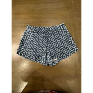 Kut From The Kloth Linen Shorts Women's Size 4 Blue White Print Elastic Waist